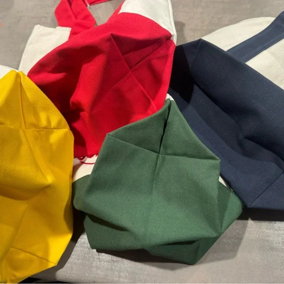 Trader Joe's Canvas Tote Bags Set of 4 inNEW primary
Colors❤️💛💚💙keep/share - Picture 7 of 8